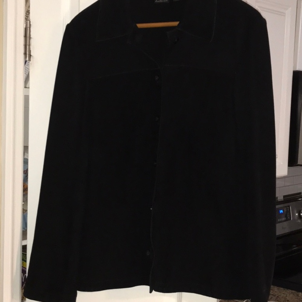 Women’s Black Suede Jacket Size Small INC - Picture 4 of 6